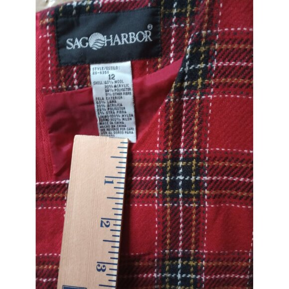 Sag Harbor wool blend sleeveless full button down lined dress women's 12 - Picture 7 of 9